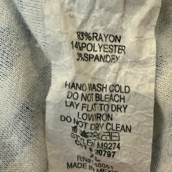 **Faith & Joy Striped Sleeveless Hooded Cardigan – Blue & White – Size XL** - Picture 4 of 4